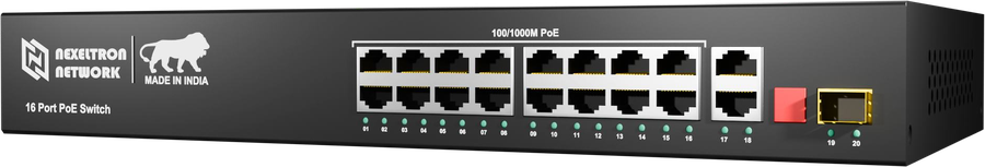 NEXELTRON 16Gb PoE + 2Gb Uplink 2 SFP PoE switch